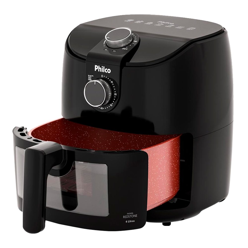 Fritadeira Air Fryer Philco PAF40A - 1500W Redstone  4 Litros, Preto, 110V