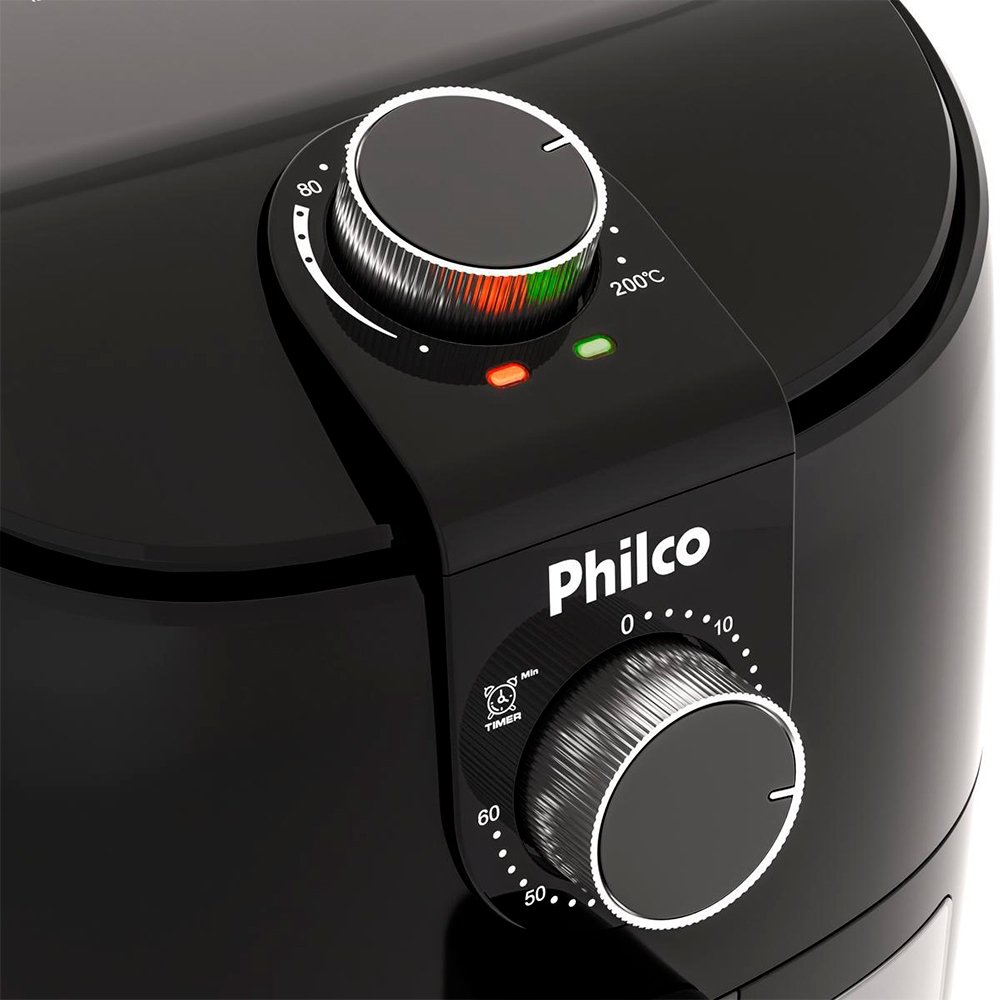 Fritadeira Air Fryer Philco PAF40A - 1500W Redstone  4 Litros, Preto, 110V