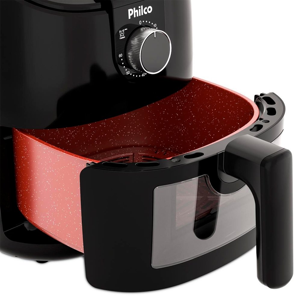 Fritadeira Air Fryer Philco PAF40A - 1500W Redstone  4 Litros, Preto, 110V