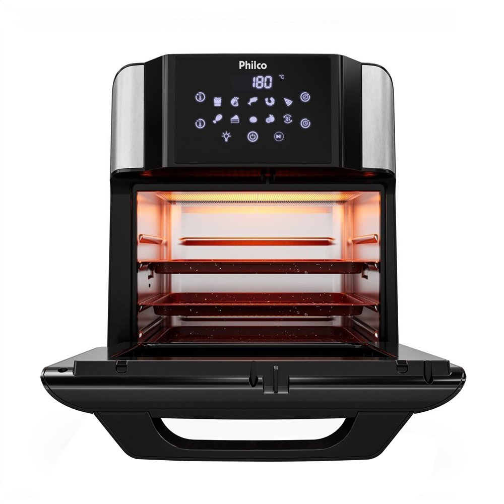 Fritadeira Air Fryer Philco Oven PAF15A - 2000W Redstone 15 Litros, Preto/Inox, 220V