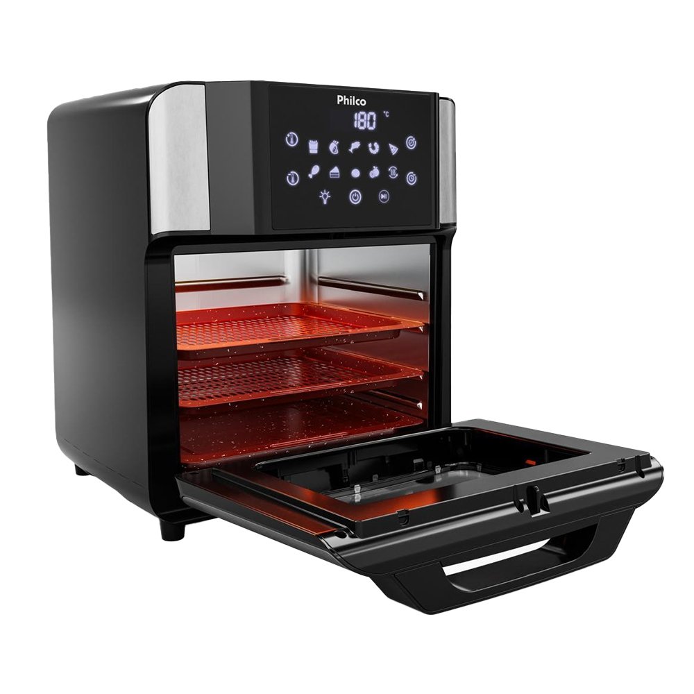 Fritadeira Air Fryer Philco Oven PAF15A - 2000W Redstone 15 Litros, Preto/Inox, 220V