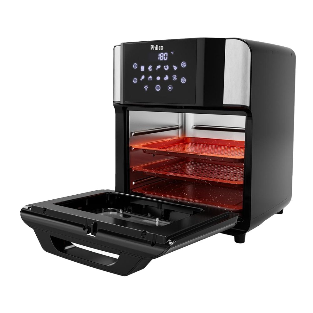 Fritadeira Air Fryer Philco Oven PAF15A - 2000W Redstone 15 Litros, Preto/Inox, 220V