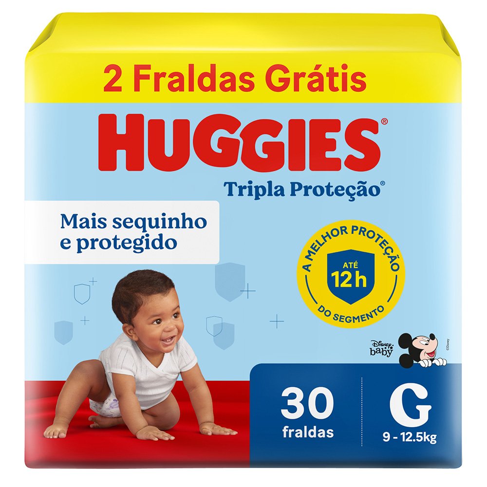 Fralda Huggies Meguinha G 30 Unidades