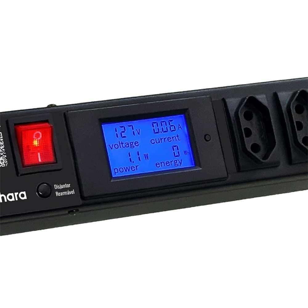 Pdu Filtro De Linha Ts Shara + Protetor 8 Tomadas 20a C/ Display Cabo 1,5m Bivolt - 576