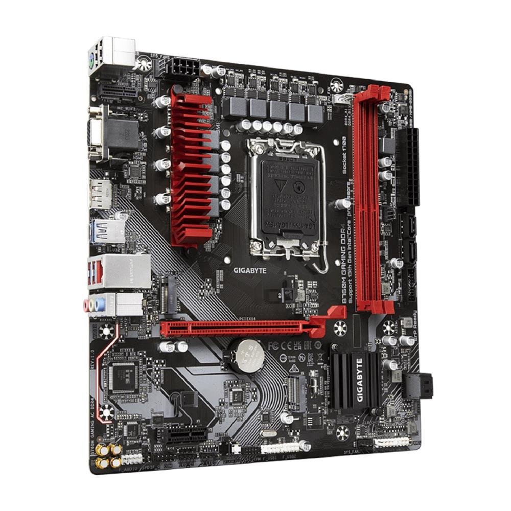 Placa Mãe Gigabyte B760M Gaming DDR4, Chipset B760, Intel LGA 1700, mATX