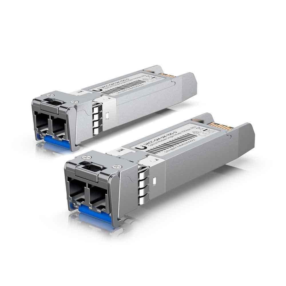 Modulo ubiquiti mini gbic/sfp+ multimodo 2lc 10gbps 10km uacc-om-sm-10g-d-2 (2 - pack)