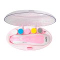Kit Cortador Aparador De Unha Eletrico Para Bebe E Crianca - C/ 6 Refis - Rosa