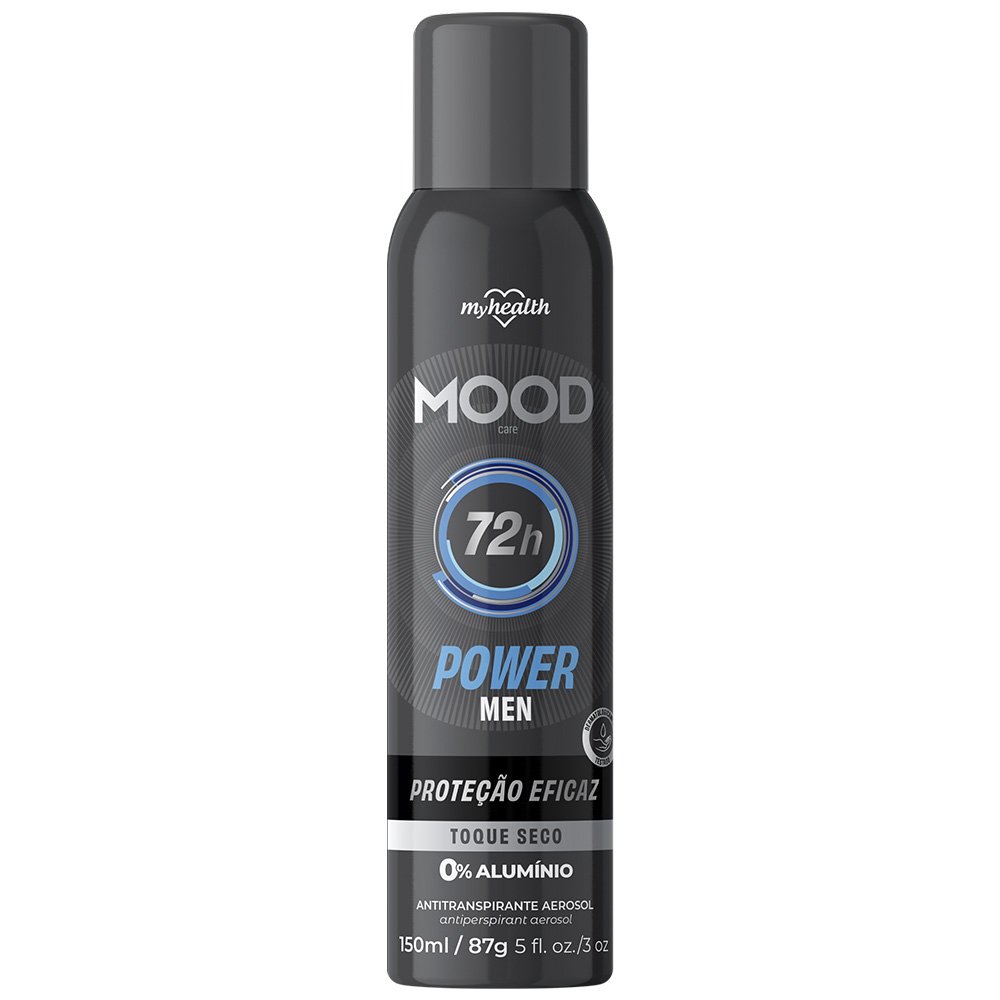 Desodorante Aerosol Mood Power Men 0% Aluminio 150ml