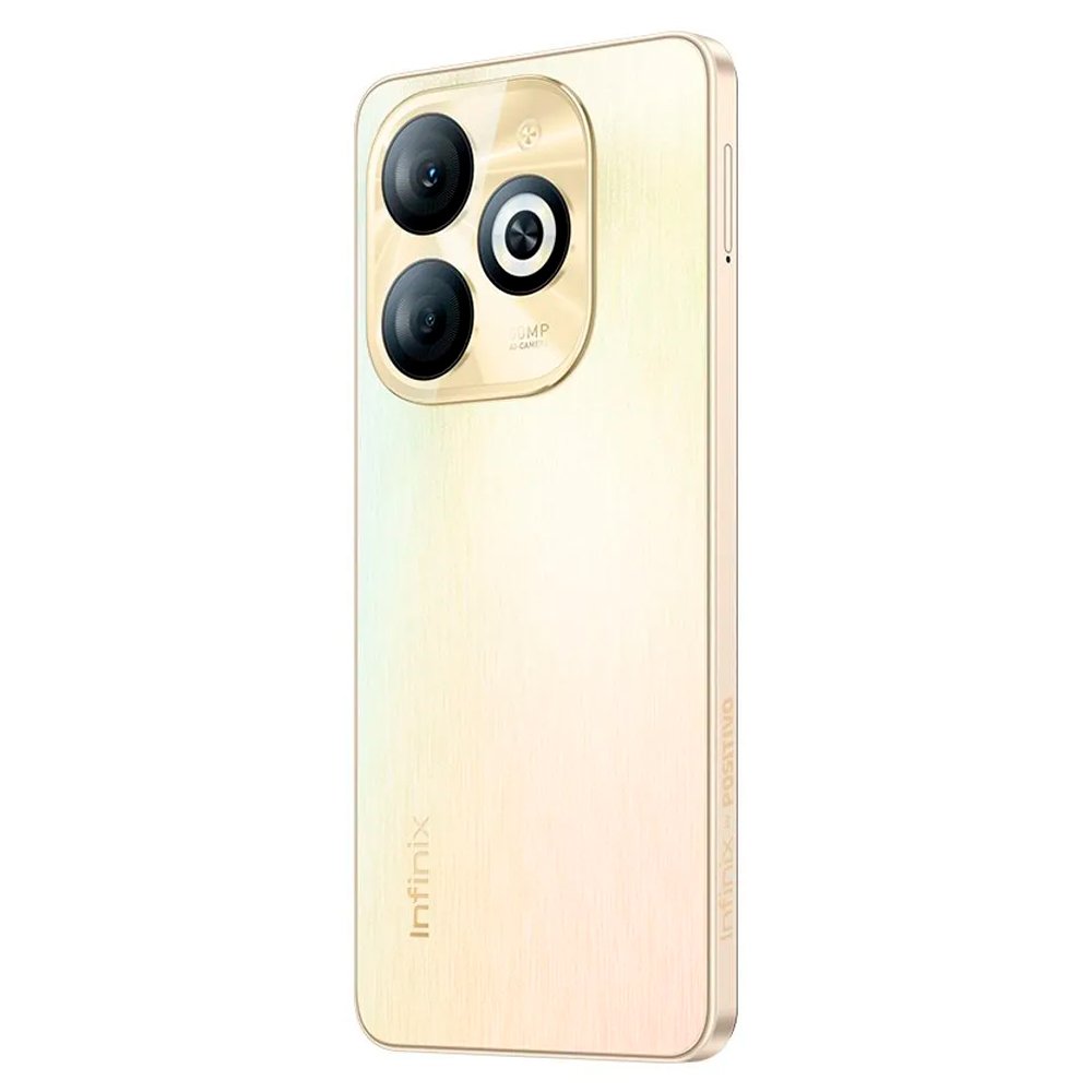 Smartphone Infinix Smart 8 Pro 6.6 HD+ 90Hz 256GB 4GB RAM Câmera Dupla 50MP Dual Chip Dourado