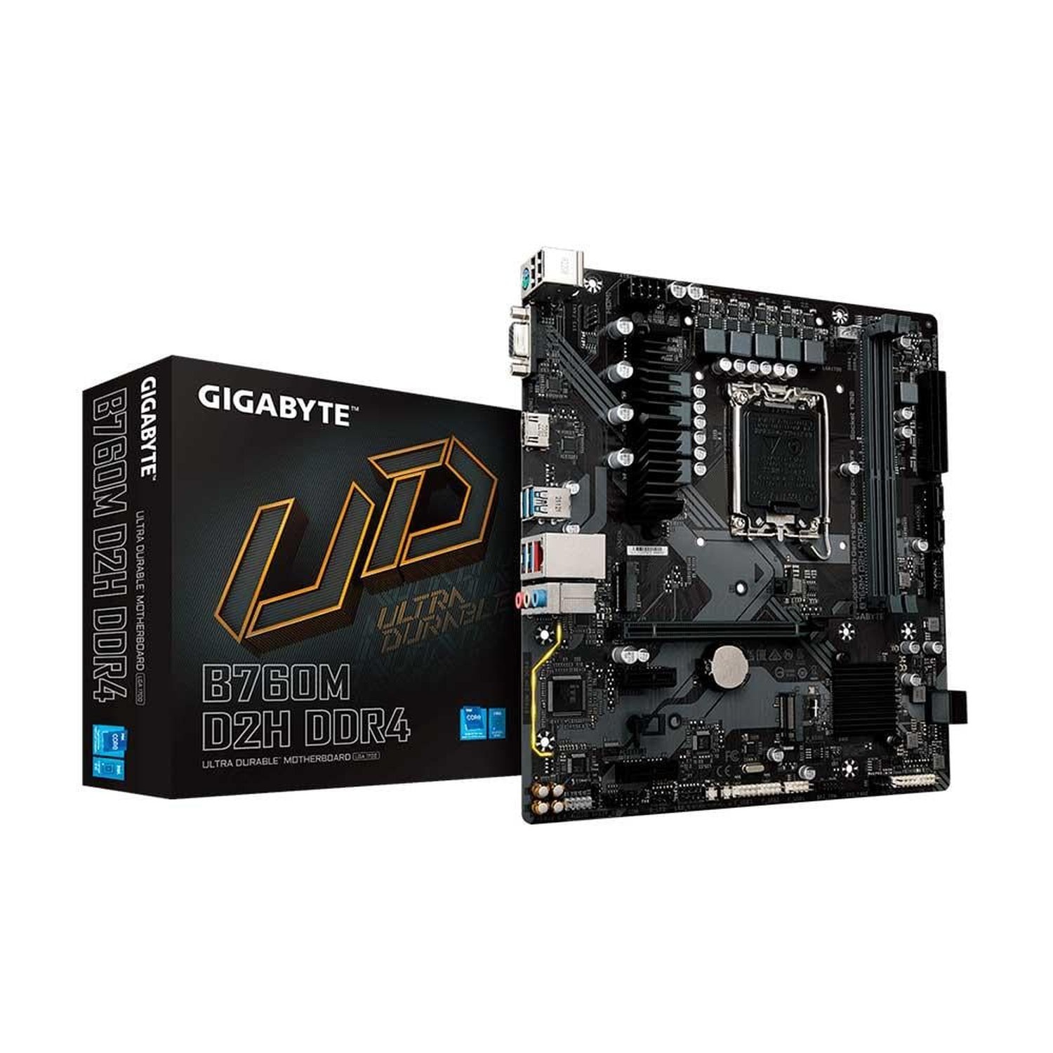 Placa Mãe Gigabyte B760M D2H DDR4, Chipset B760, Intel LGA 1700, M-ATX, DDR4