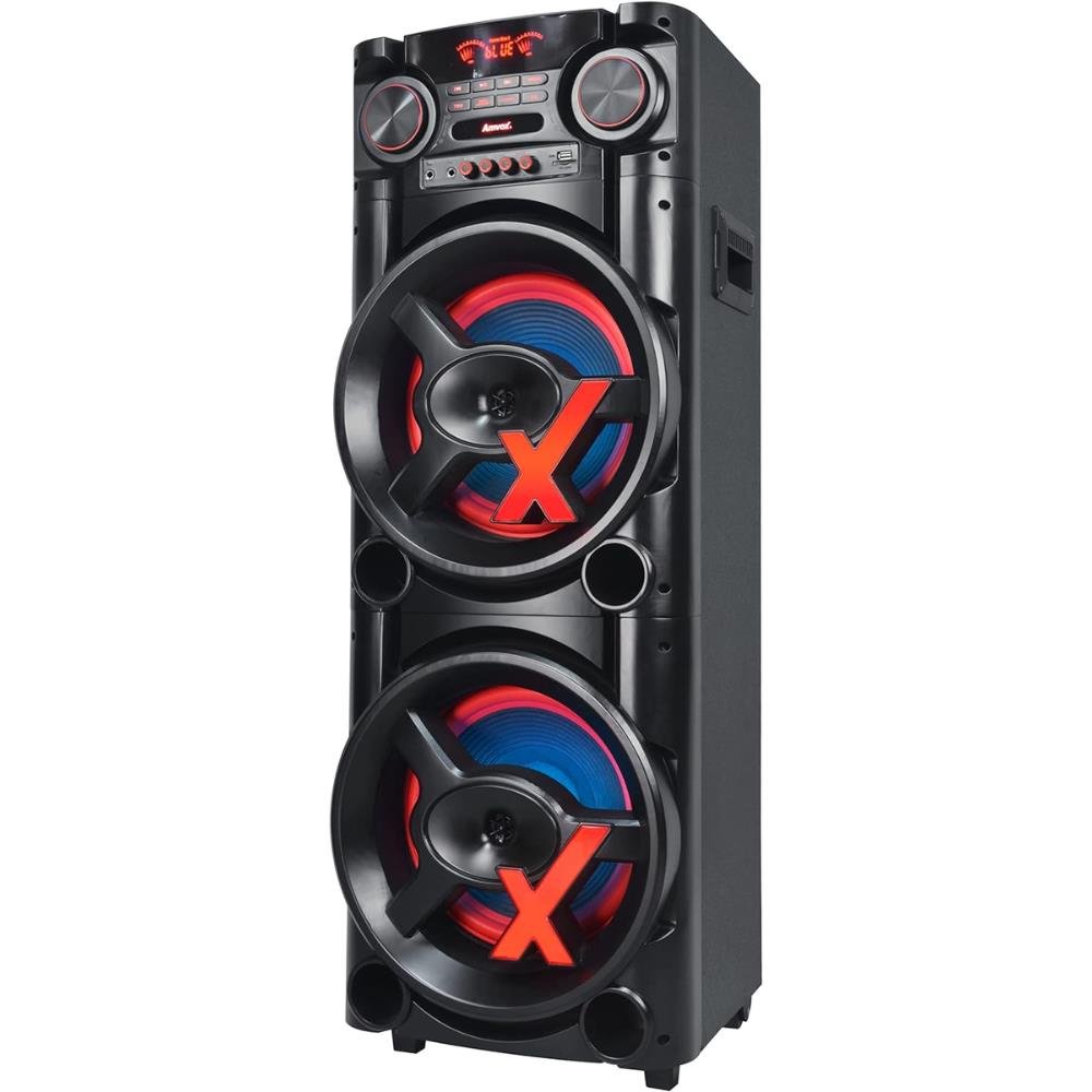 Caixa Amplificada 2900w Rms Amvox Aca 2900 New X 2 woofer de 15 Sem FM