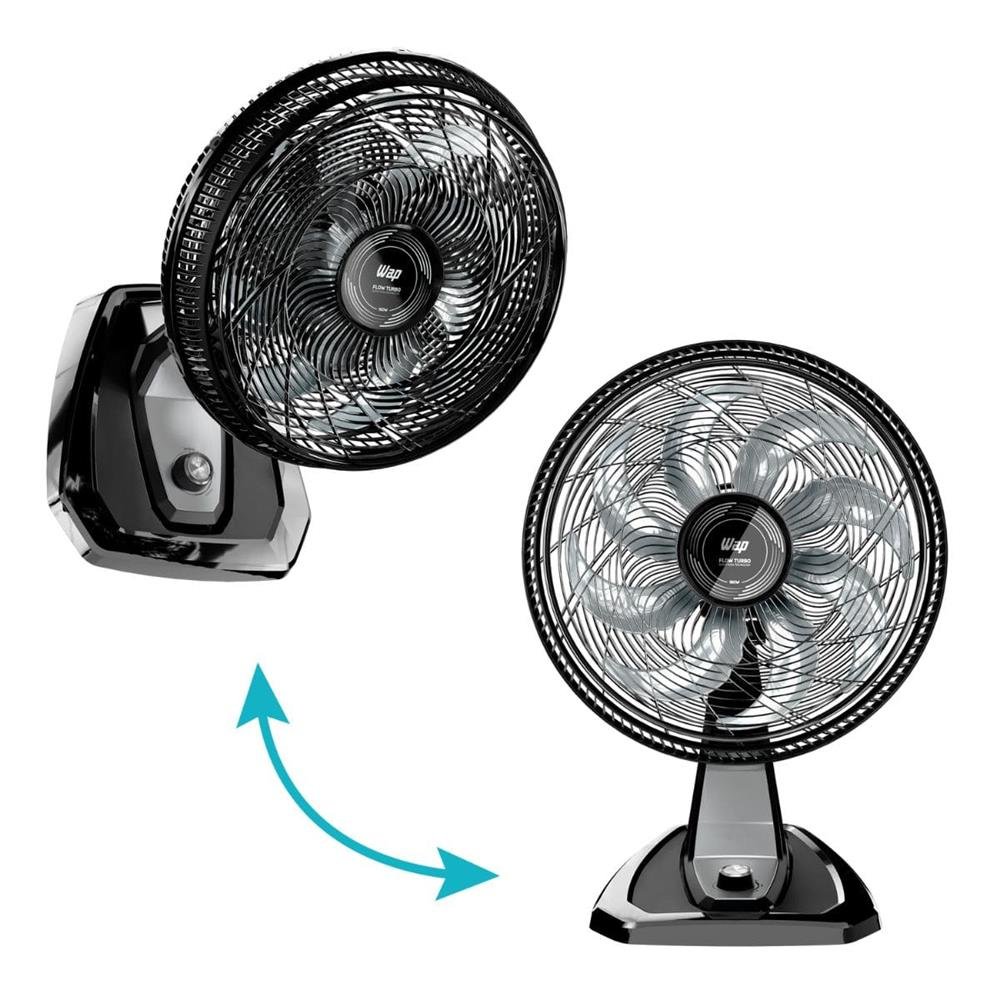 Ventilador Mesa E Parede 180w 8 Pas 50cm Wap Flow Turbo 127v