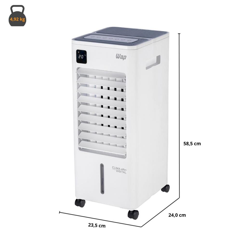 Climatizador De Ar 3 Em 1 Wap Clima Control Digital 100w Com 3 Velocidades 220v