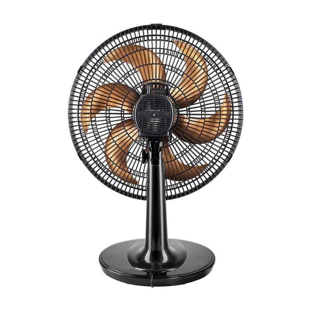 Ventilador De Mesa 40cm Ventimais 6 Pas 80w Preto E Bronze 220v
