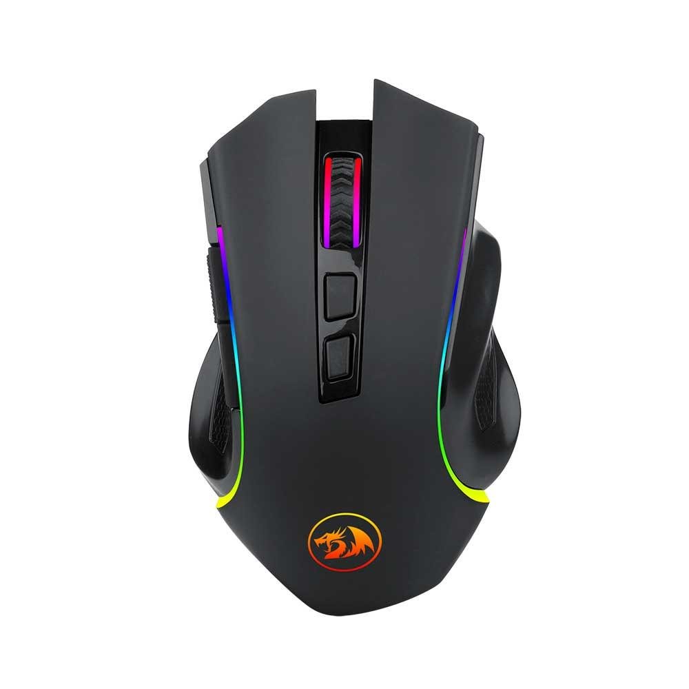 Mouse Gamer Redragon Sem Fio Griffin Preto M602-ks
