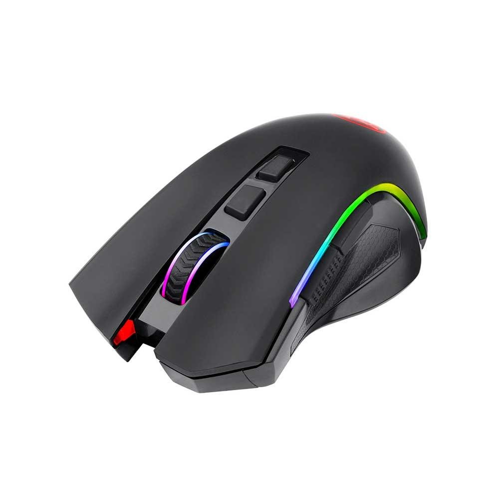 Mouse Gamer Redragon Sem Fio Griffin Preto M602-ks