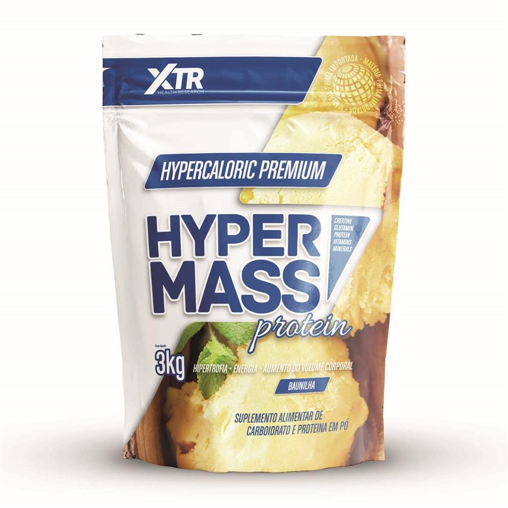 Hipercalorico Hyper Mass Protein Sabor Baunilha 3Kg Xtr Health Research