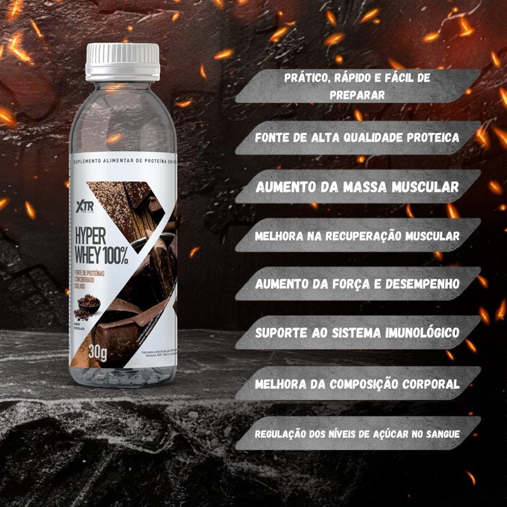 Whey Dose Única Hyper Whey 100% Sabor Doce De Leite 30G Xtr Health Research