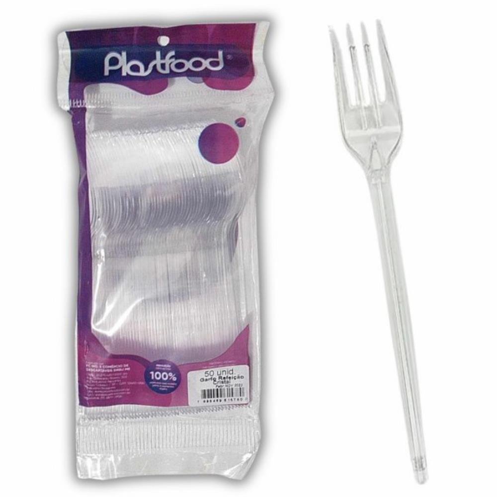 Garfo Descartavel Cristal 20x50 Plastfood