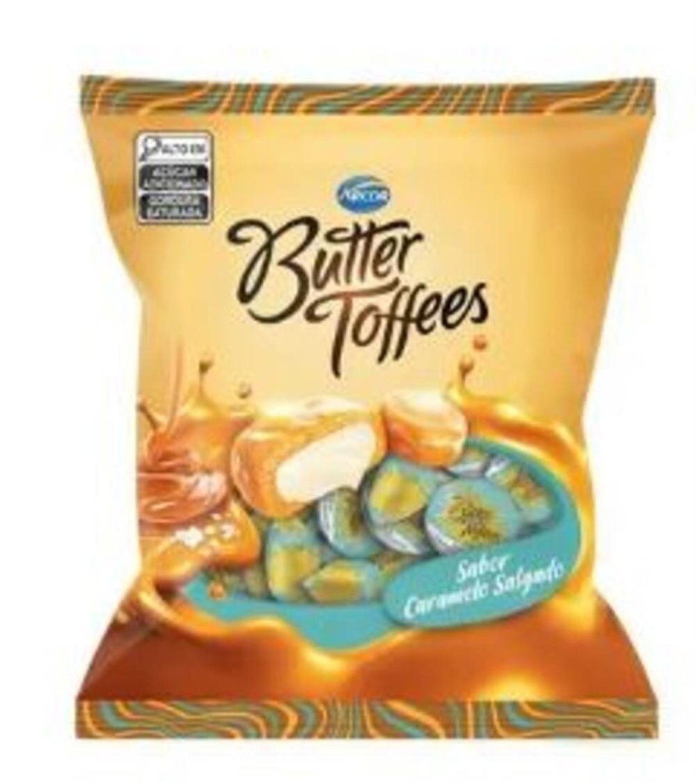 Bala Arcor Butter Toffees Caramelo Salgado 100g