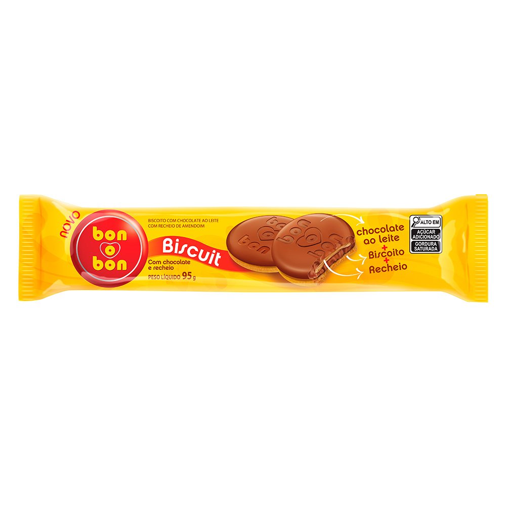 Biscoito Recheado Arcor Bon o Bon Amendoim 95g