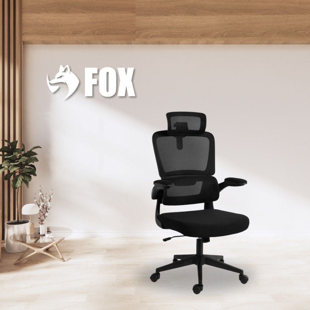 Cadeira Presidente Escritorio Giratoria Fox Office Preta Z411