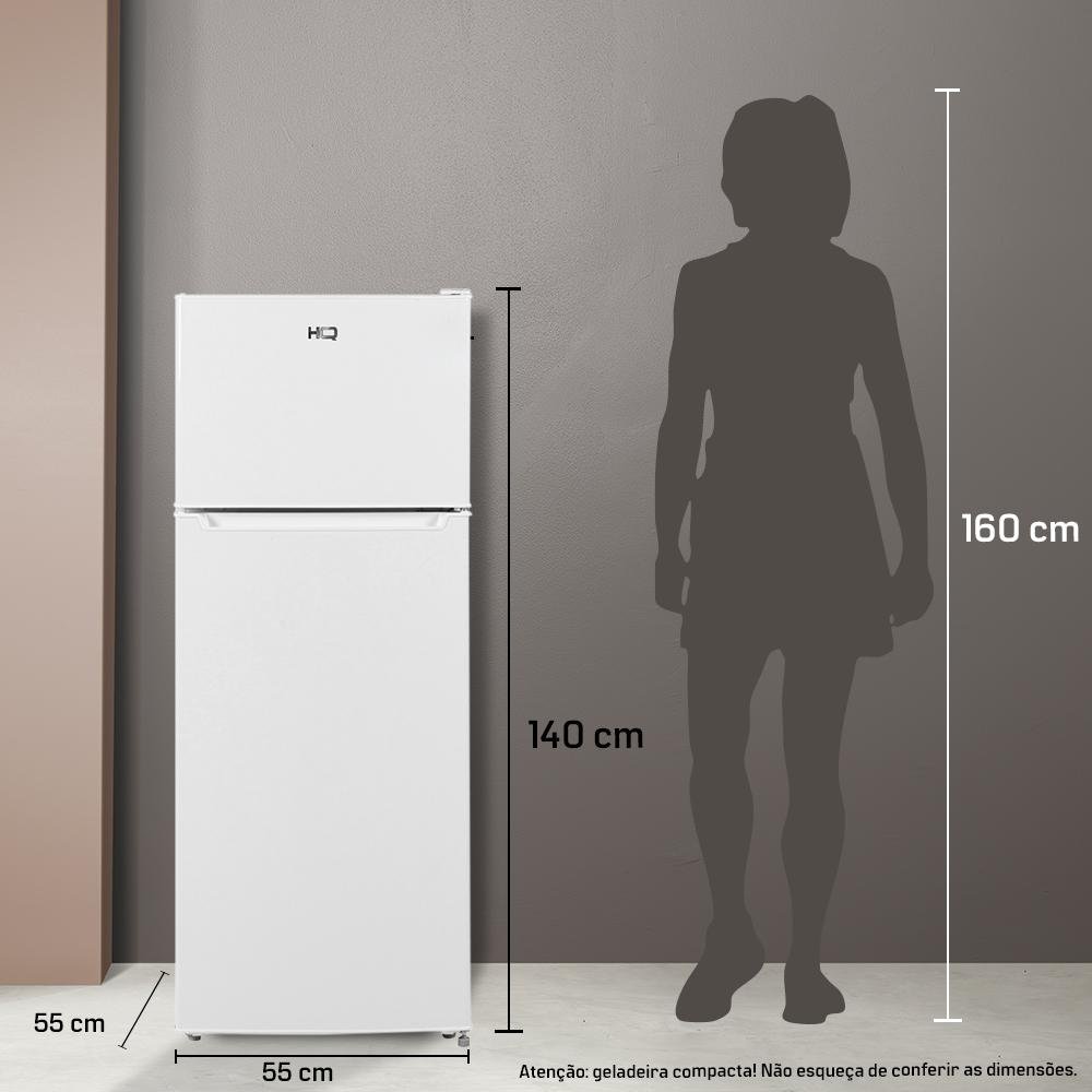 Geladeira Refrigerador HQ Defrost 230 Litros Branco HQ-230RDF 220V