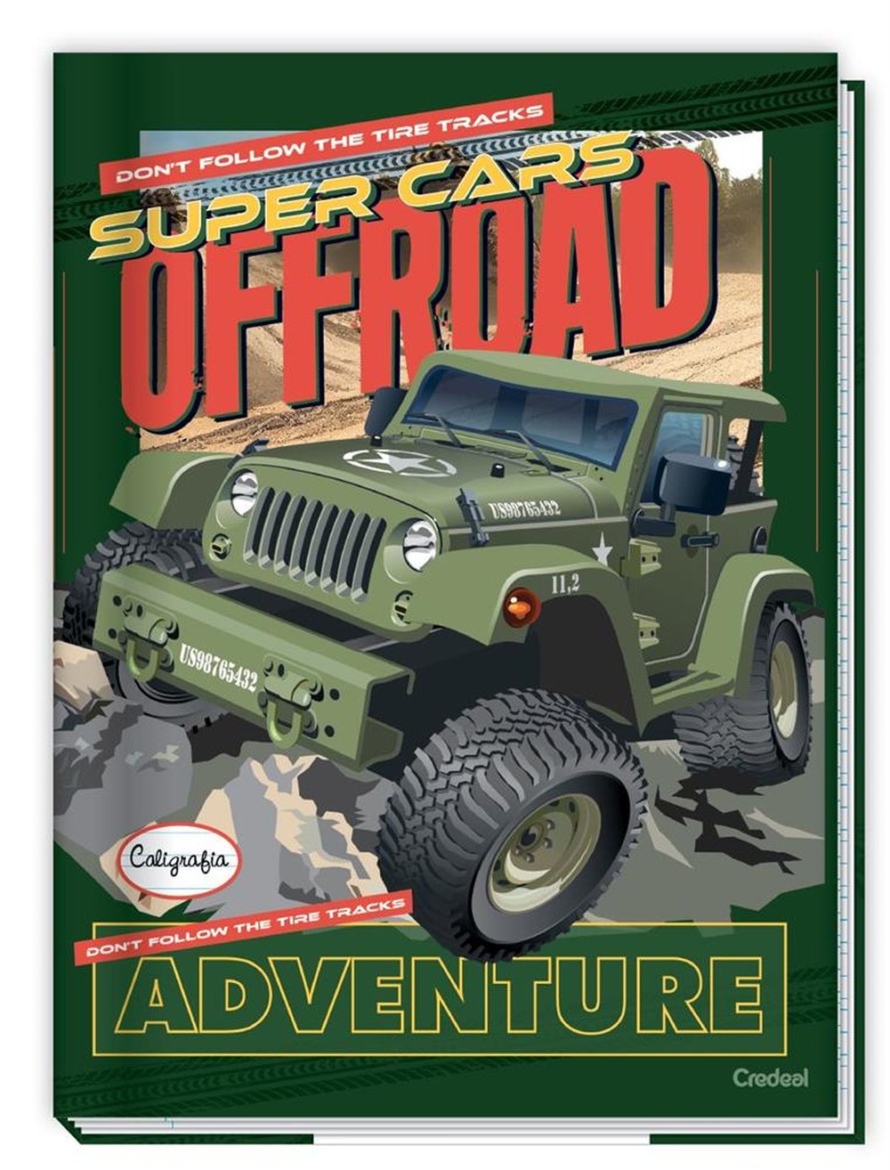 Caderno Credeal Costurado Capa Dura 80 Folhas Super Cars C/5