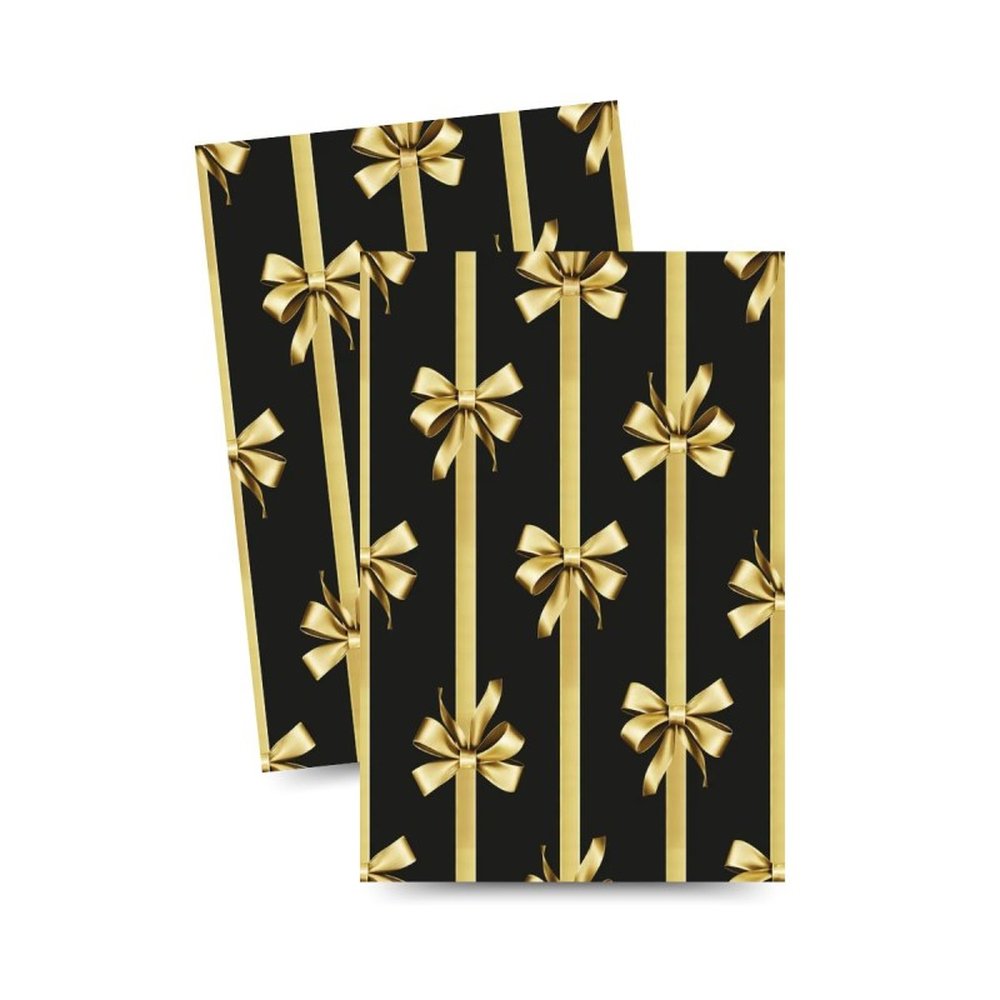 Saco Presente Cromus 35X54cm G1 Lacos Preto E Ouro Com 50 Unidades Ref 99007992