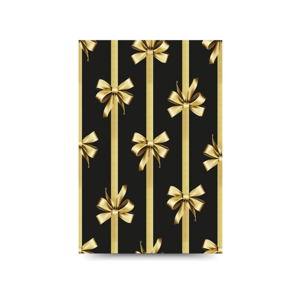 Saco Presente Cromus 35X54cm G1 Lacos Preto E Ouro Com 50 Unidades Ref 99007992