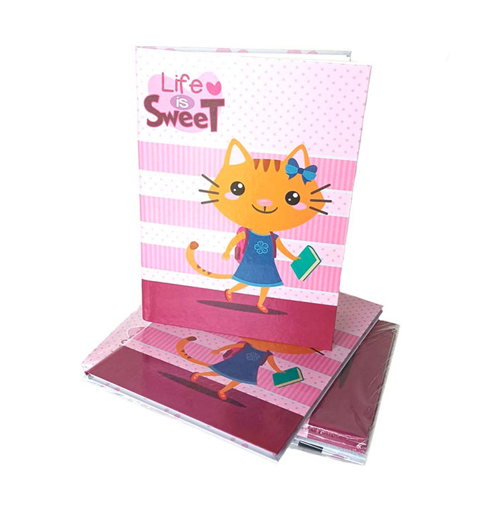 Caderno Maxima Costurado Capa Dura 80 Folhas Sweet Babies C/5 Unidades
