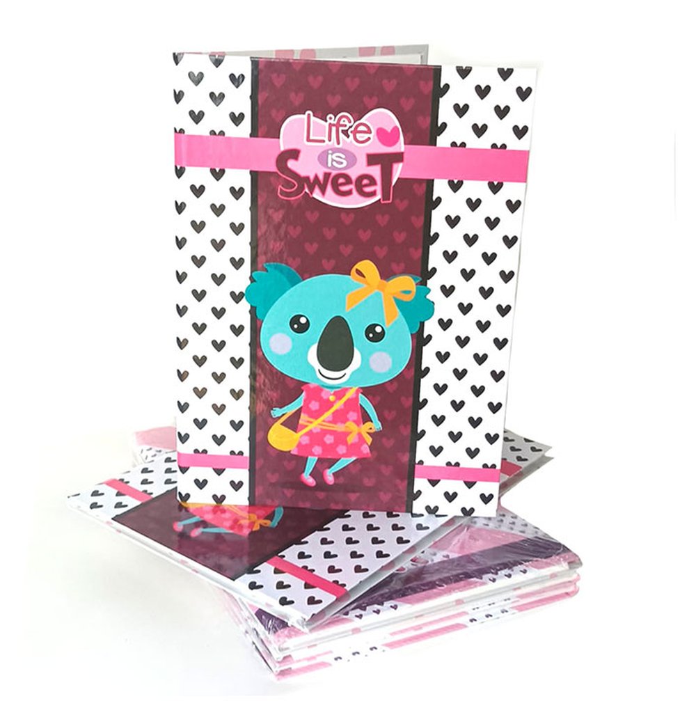 Caderno Maxima Costurado Capa Dura 80 Folhas Sweet Babies C/5 Unidades