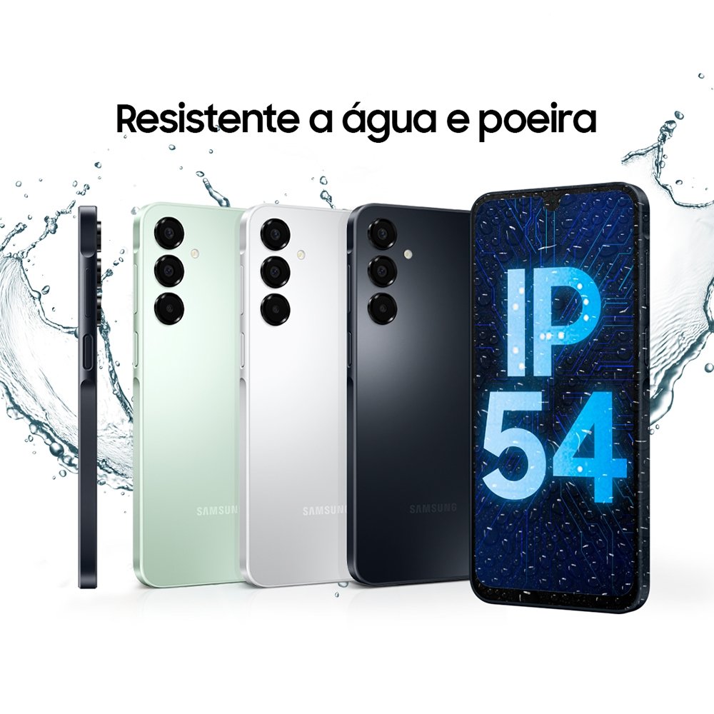 Smartphone Samsung Galaxy A16 A165M Preto - Tela 6.7", 4G+Wi-Fi+NFC, Câm. Tripla Traseira - Android 14, 4GB RAM, 128GB