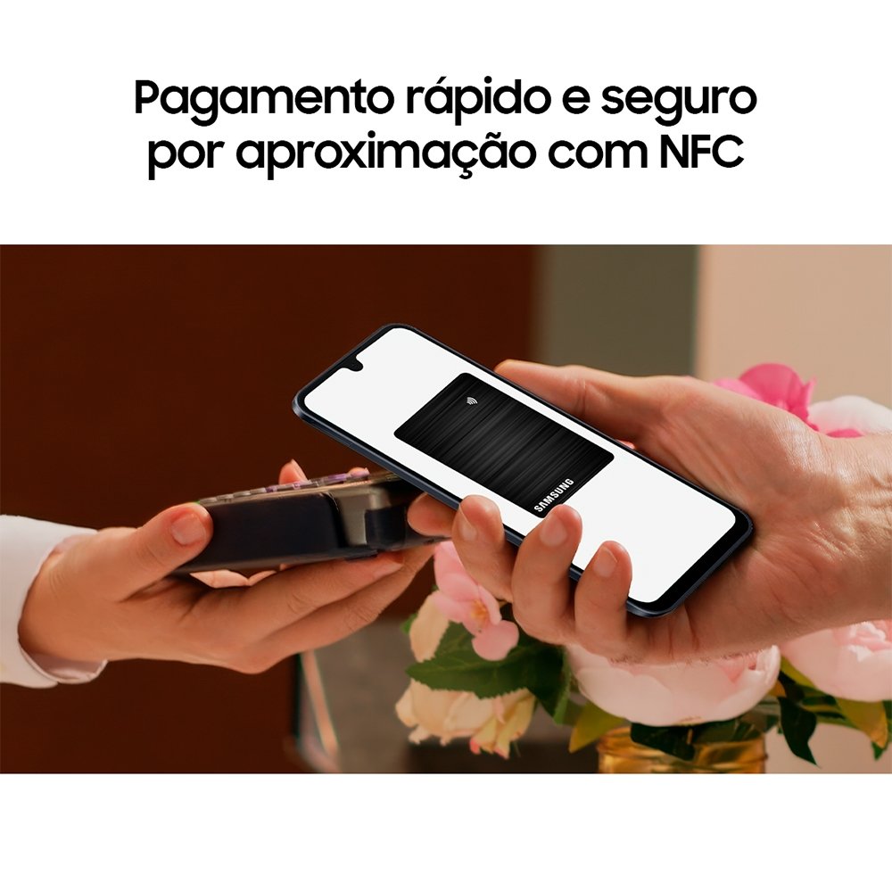 Smartphone Samsung Galaxy A16 A165M Preto - Tela 6.7", 4G+Wi-Fi+NFC, Câm. Tripla Traseira - Android 14, 4GB RAM, 128GB
