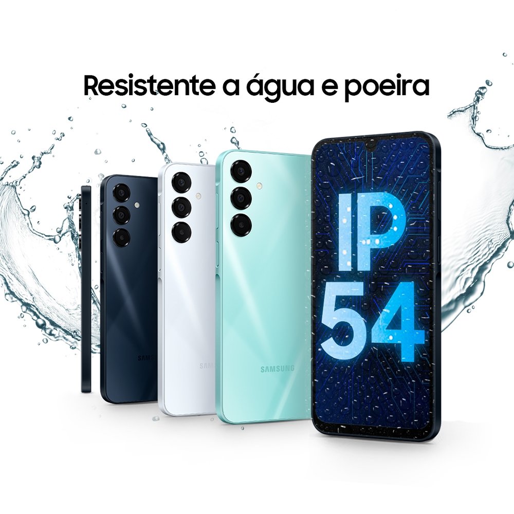 Smartphone Samsung Galaxy A16 A166M Cinza - Tela 6.7", 5G+Wi-Fi+NFC, Câm. Tripla Traseira - Android 14, 4GB RAM, 128GB
