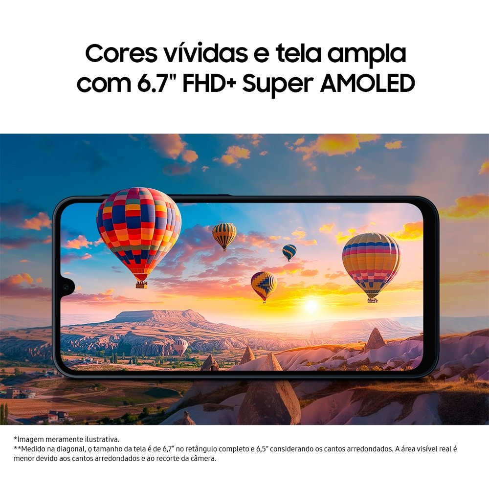 Smartphone Samsung Galaxy A16 A166M Cinza - Tela 6.7", 5G+Wi-Fi+NFC, Câm. Tripla Traseira - Android 14, 4GB RAM, 128GB