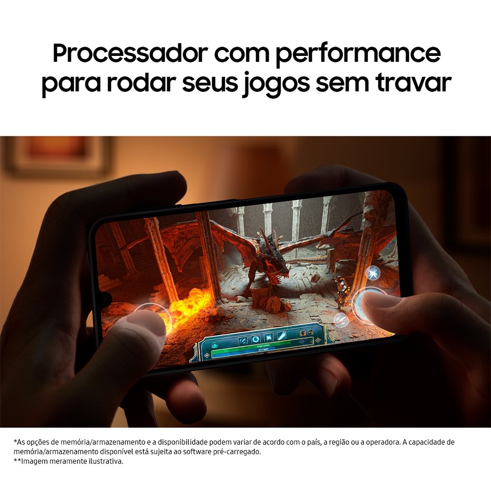 Smartphone Samsung Galaxy A16 A166M Cinza - Tela 6.7", 5G+Wi-Fi+NFC, Câm. Tripla Traseira - Android 14, 4GB RAM, 128GB