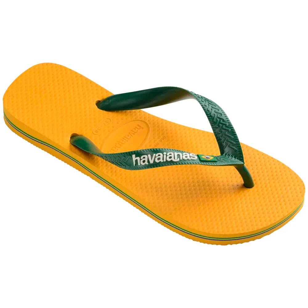 Havaianas Brasil Logo 1740 Amarelo Pop 33-40 Com 12 Pares