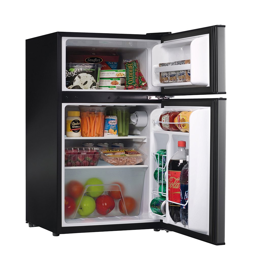 Geladeira Refrigerador Compacto HQ Defrost 90 Litros Preto/Inox HQ-90RDF 220V