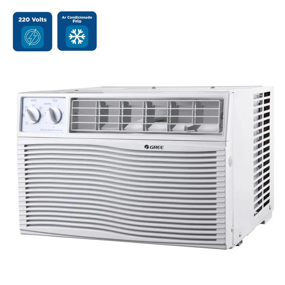 Ar Condicionado Janela Gree 18000 BTU/h Frio Mecânico GJC18BM-D3NMND2A - 220 Volts
