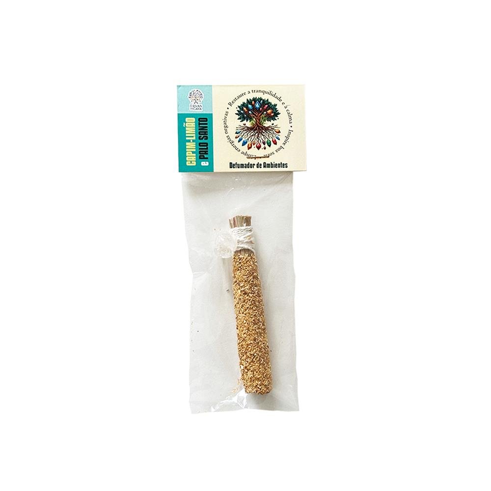 Defumador De Ambientes - Capim-Limão E Palo Santo - Com Pedra Natural