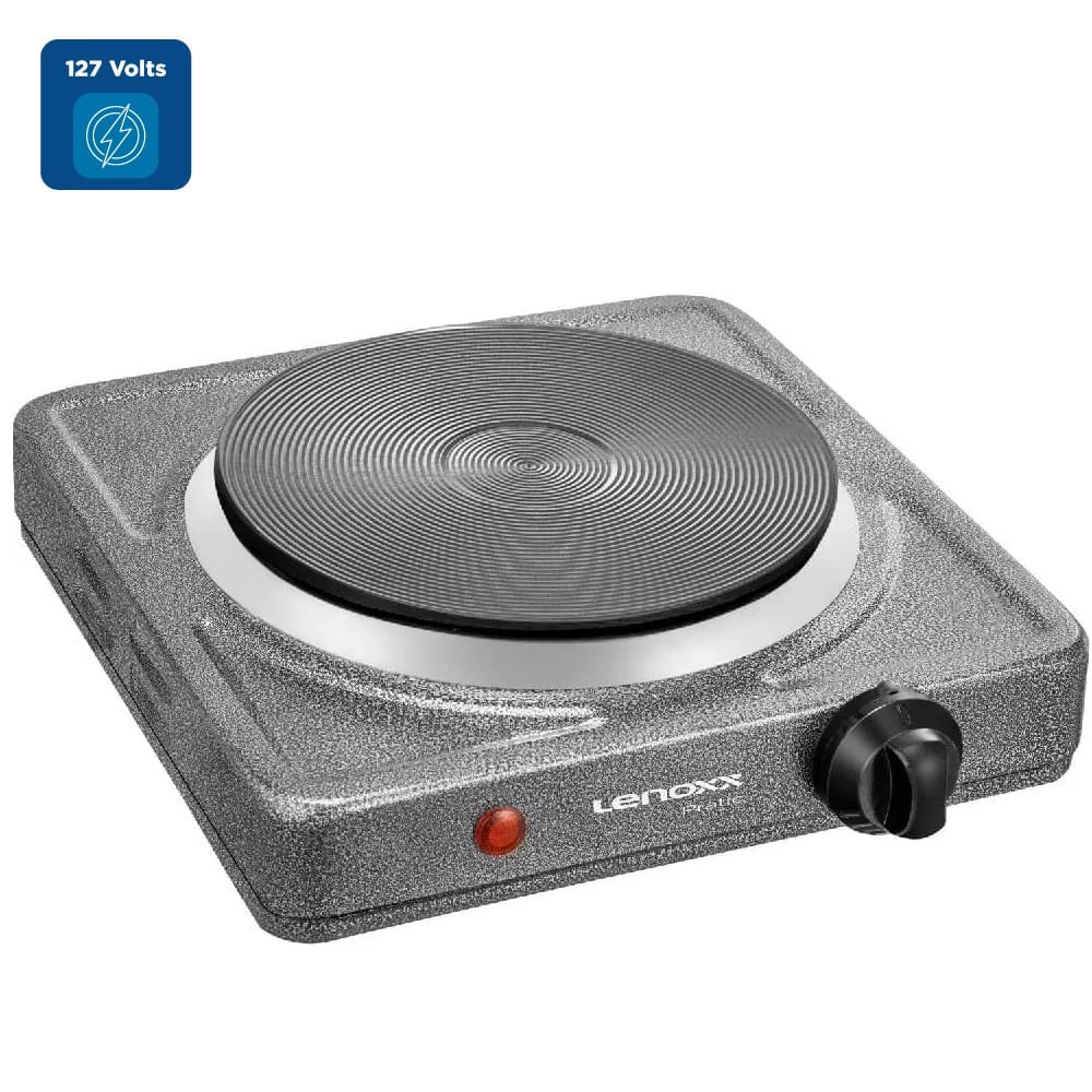 Fogão Elétrico de Bancada Lenoxx 1 Boca Pratic Grafite PFE351 ¿ 127 Volts