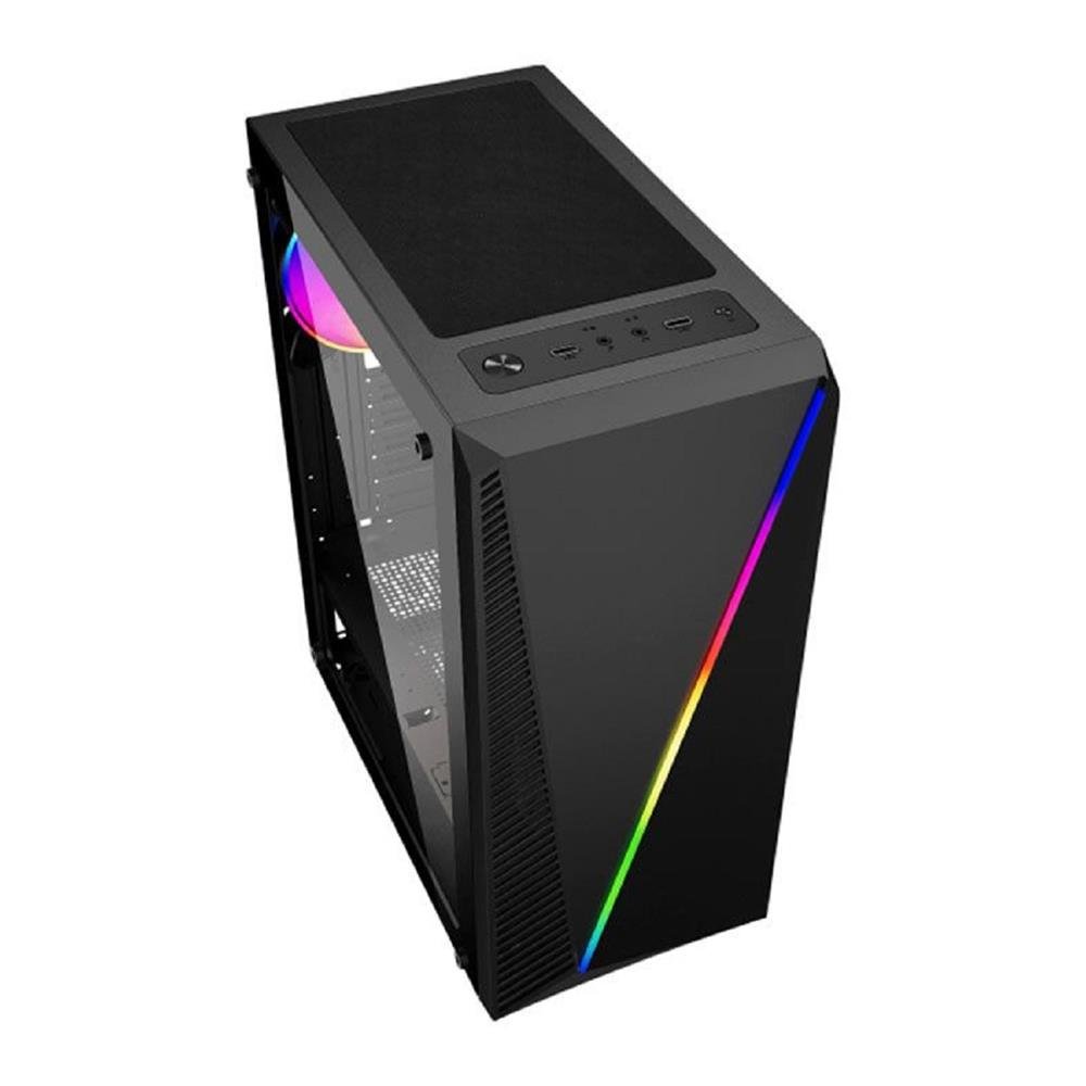 Gabinete Gamer Yaiba1 05Aa Painel Fita Led Rgb S/Fan Kmex
