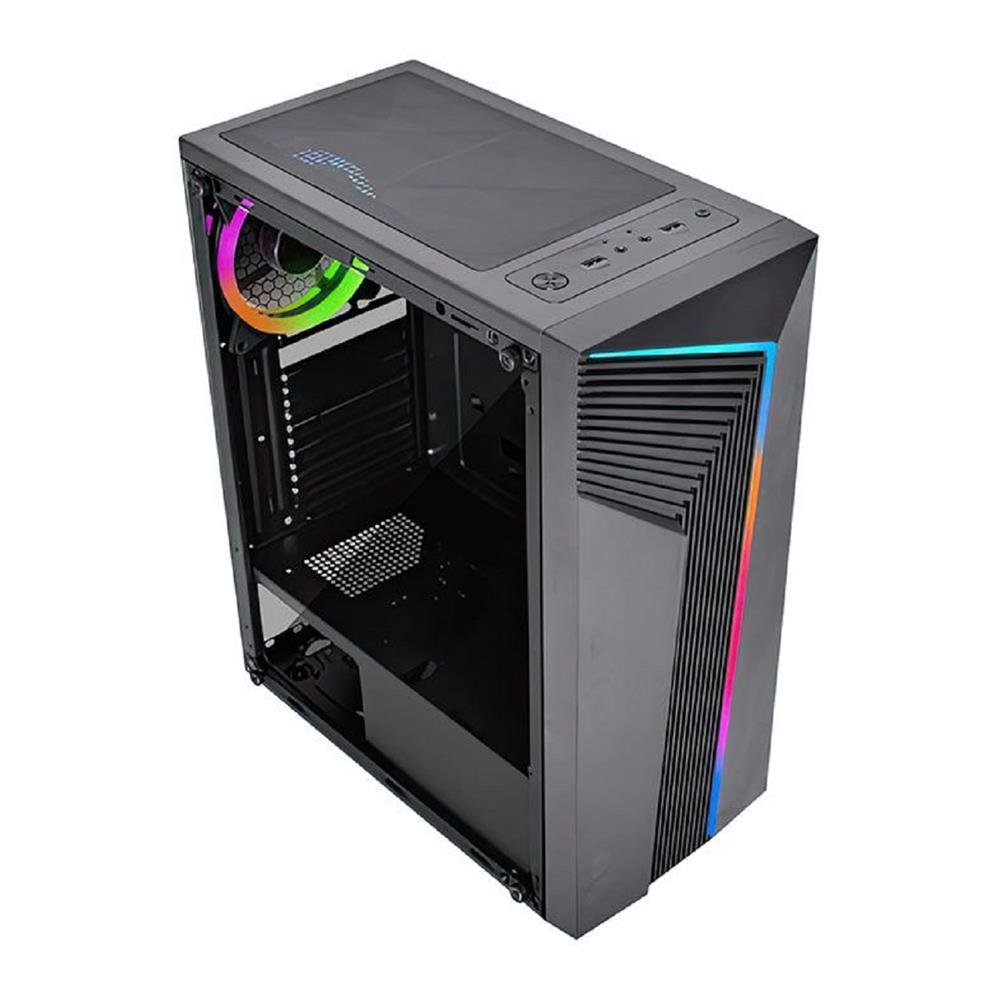 Gabinete Gamer Yaiba4 10Aa Painel Frontal Fita Led Rgb S/Fan v