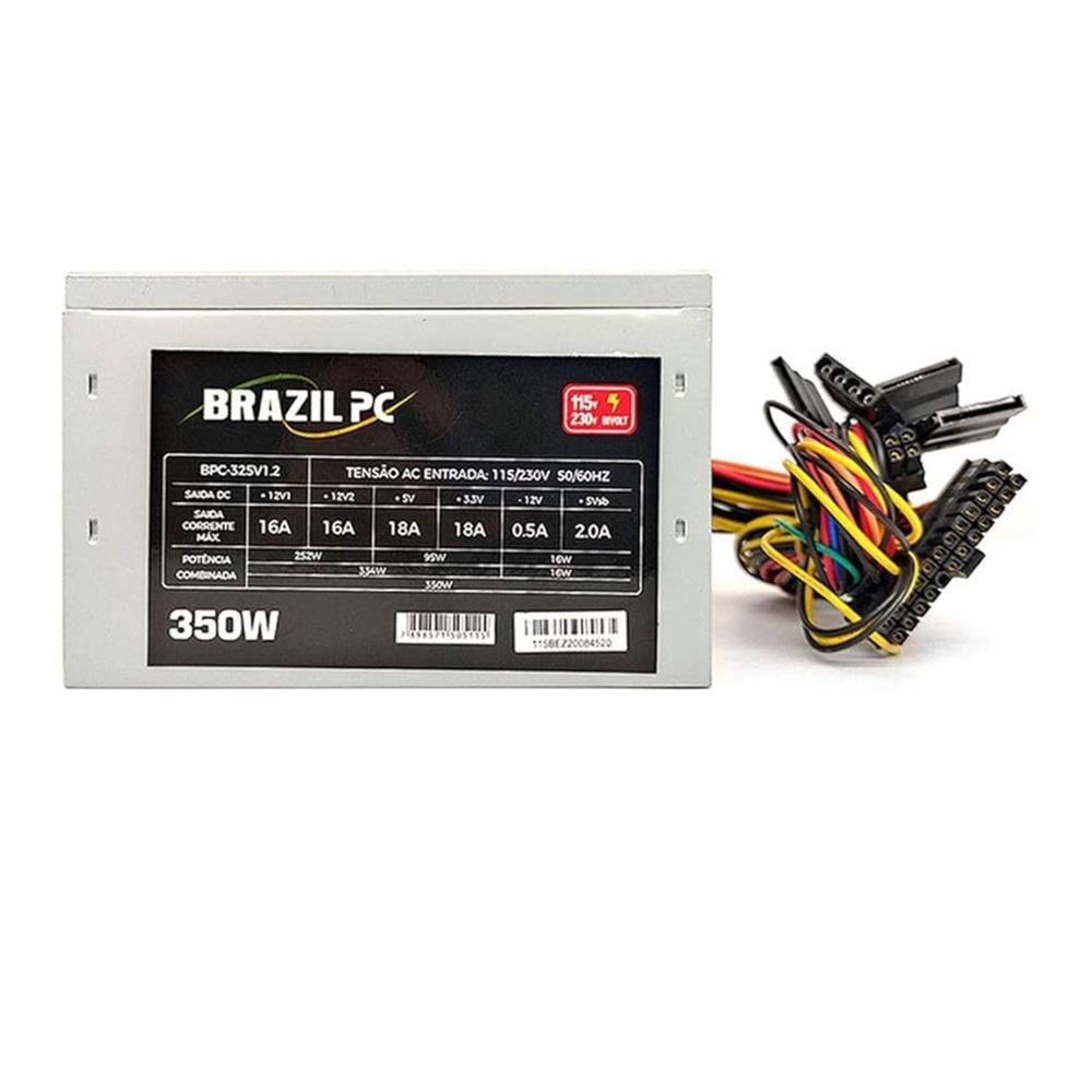 Fonte Atx 350W Brazilpc Bpc-325-B Smt V1 24 Pinos Oem