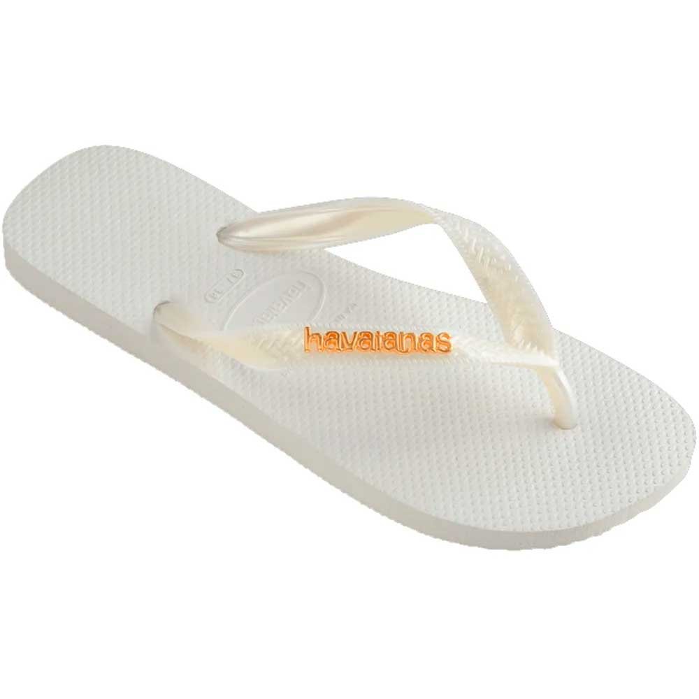 Havaianas Top Logo Metallic 0001 Branco 39/40 com 12 Pares