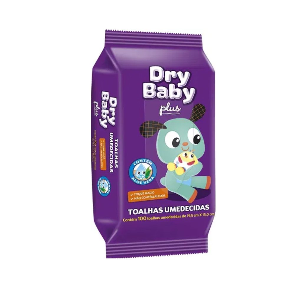 Toalha Umedecida Tena Drybaby Plus 100 Unidades