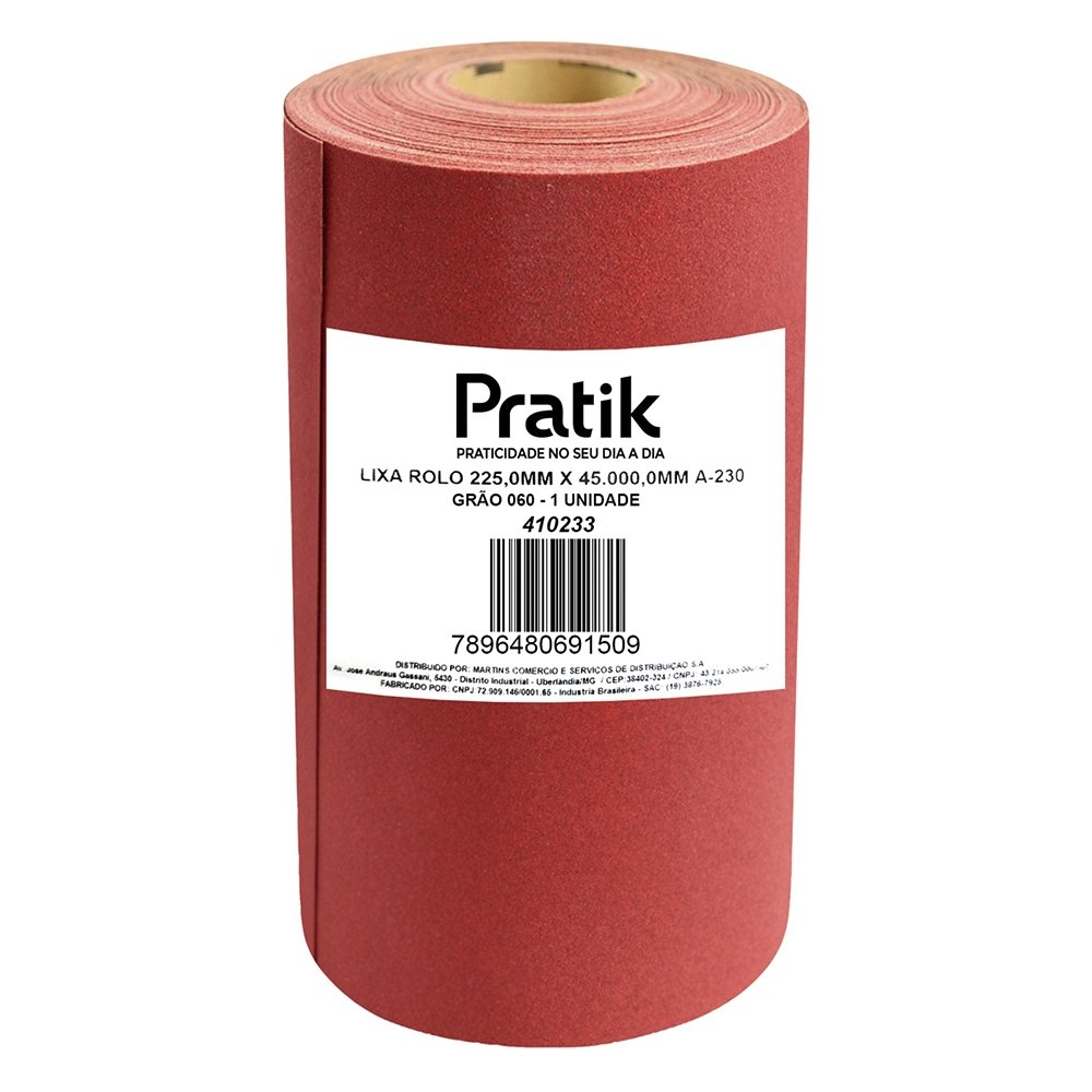 Lixa Rolo Pratik A-230 Massa/Madeira Grão 60 225mmx45m