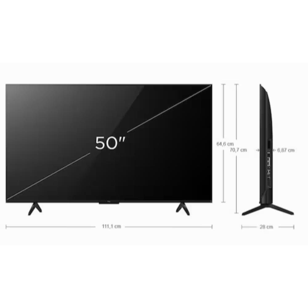 Smart TV 50¿ Ultra HD 4K TCL 50P755 LED com Google TV, Dolby Vision e Atmos HDR10+, Wi-Fi, Bluetooth, Google Assistente e Design sem Bordas