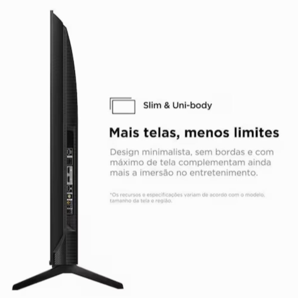 Smart TV 50¿ Ultra HD 4K TCL 50P755 LED com Google TV, Dolby Vision e Atmos HDR10+, Wi-Fi, Bluetooth, Google Assistente e Design sem Bordas